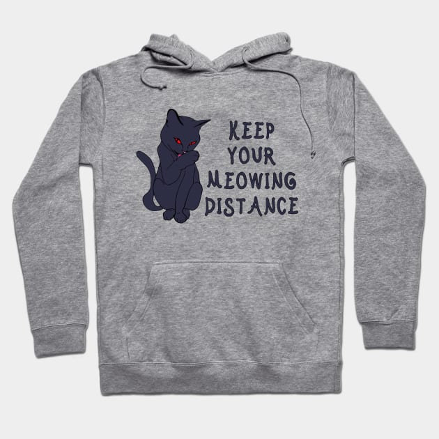 Keep your meowing distance dark kitten Hoodie by RedHeadAmazona